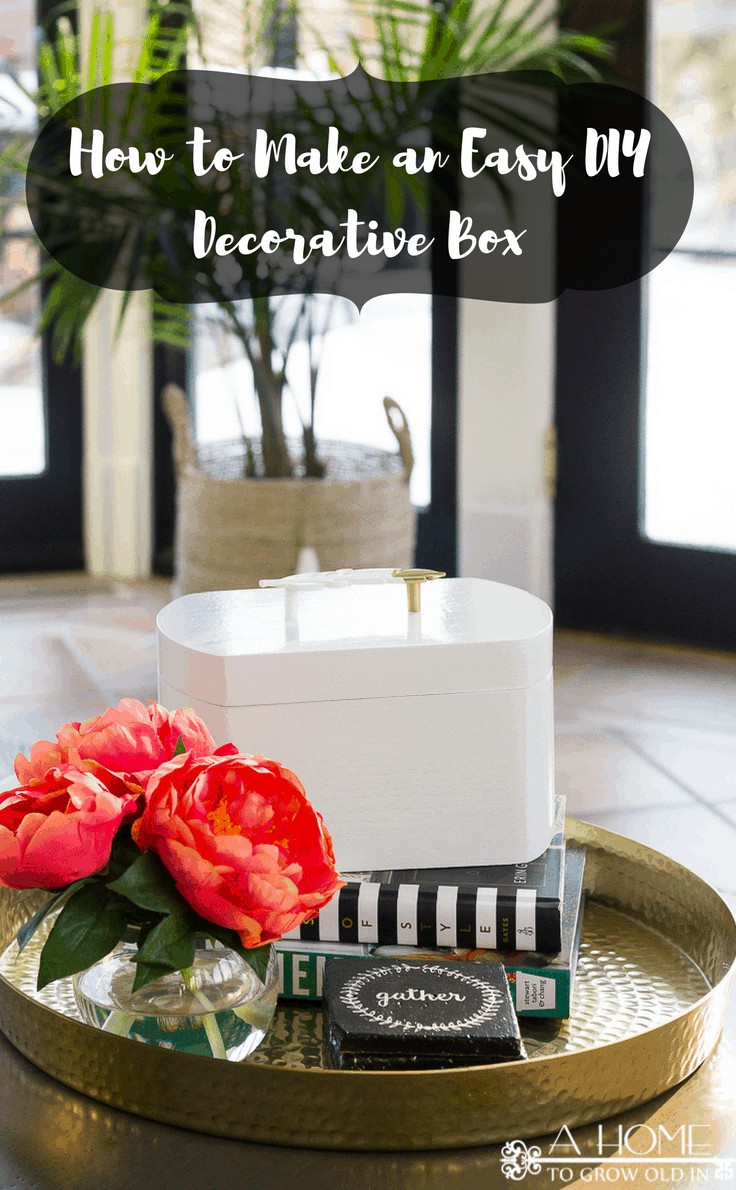 You will not believe how easy this decorative storage box is to put together! It's perfect for stashing those small items you don't know what to do with, and it looks beautiful!