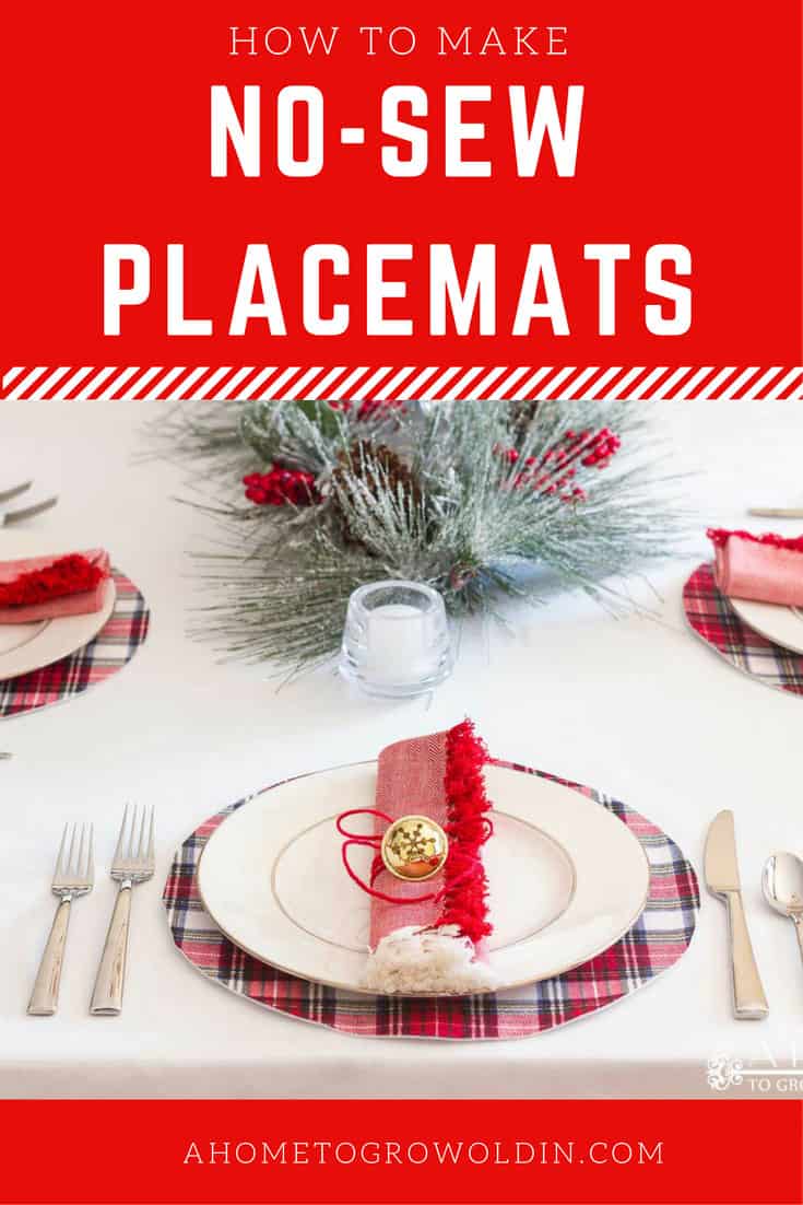 no sew flannel placemats