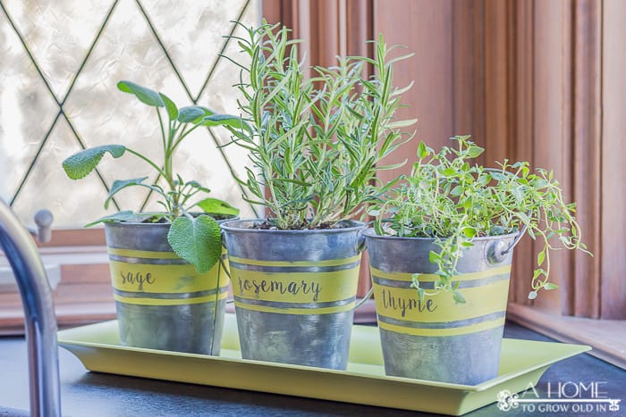 How to Age Galvanized Metal to Make Herb Planters from A Home to Grow Old In
