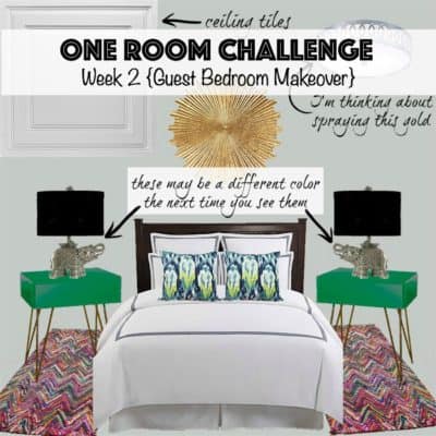Week 2 of the One Room Challenge is here, and I've laid out the design plan for our guest bedroom makeover. Check out the plan, and follow along to see if we can get this room finished in just 6 weeks!