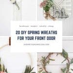 graphic for a round up of spring wreaths