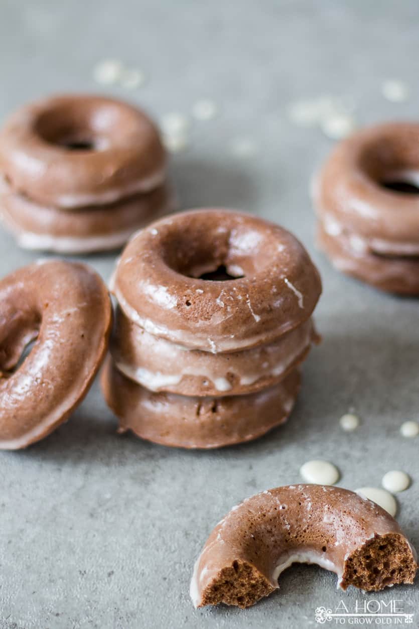 lots of chocolate donuts