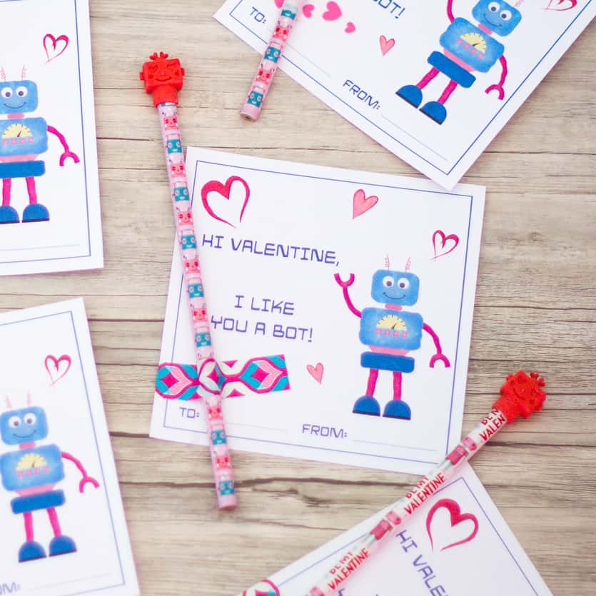 Printable Robot Valentine's Day Cards for Kids » A Home To Grow Old In