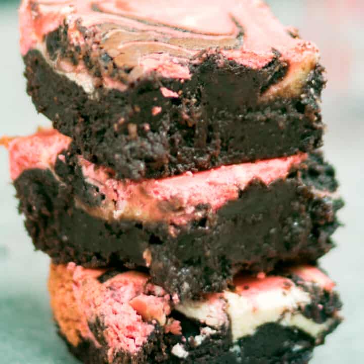 Valentine's Day Cheesecake Marbled Brownies