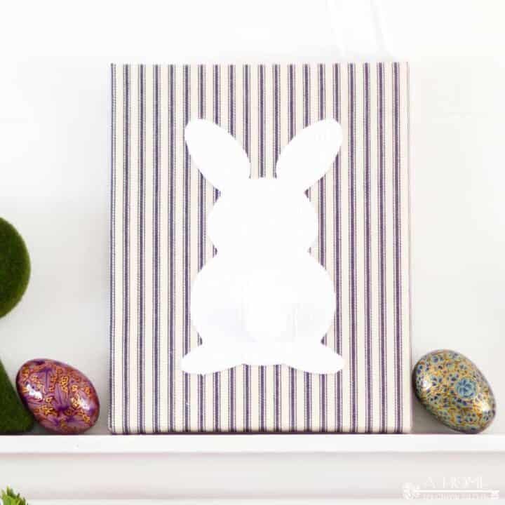 Fabric Wrapped Bunny Canvas